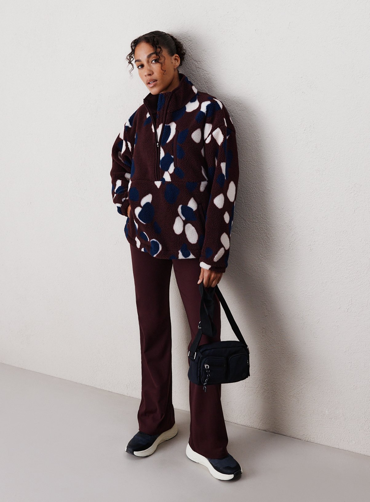 REAKTIV Printed Borg Half Zip Jacket L - Image 3 thumbnail